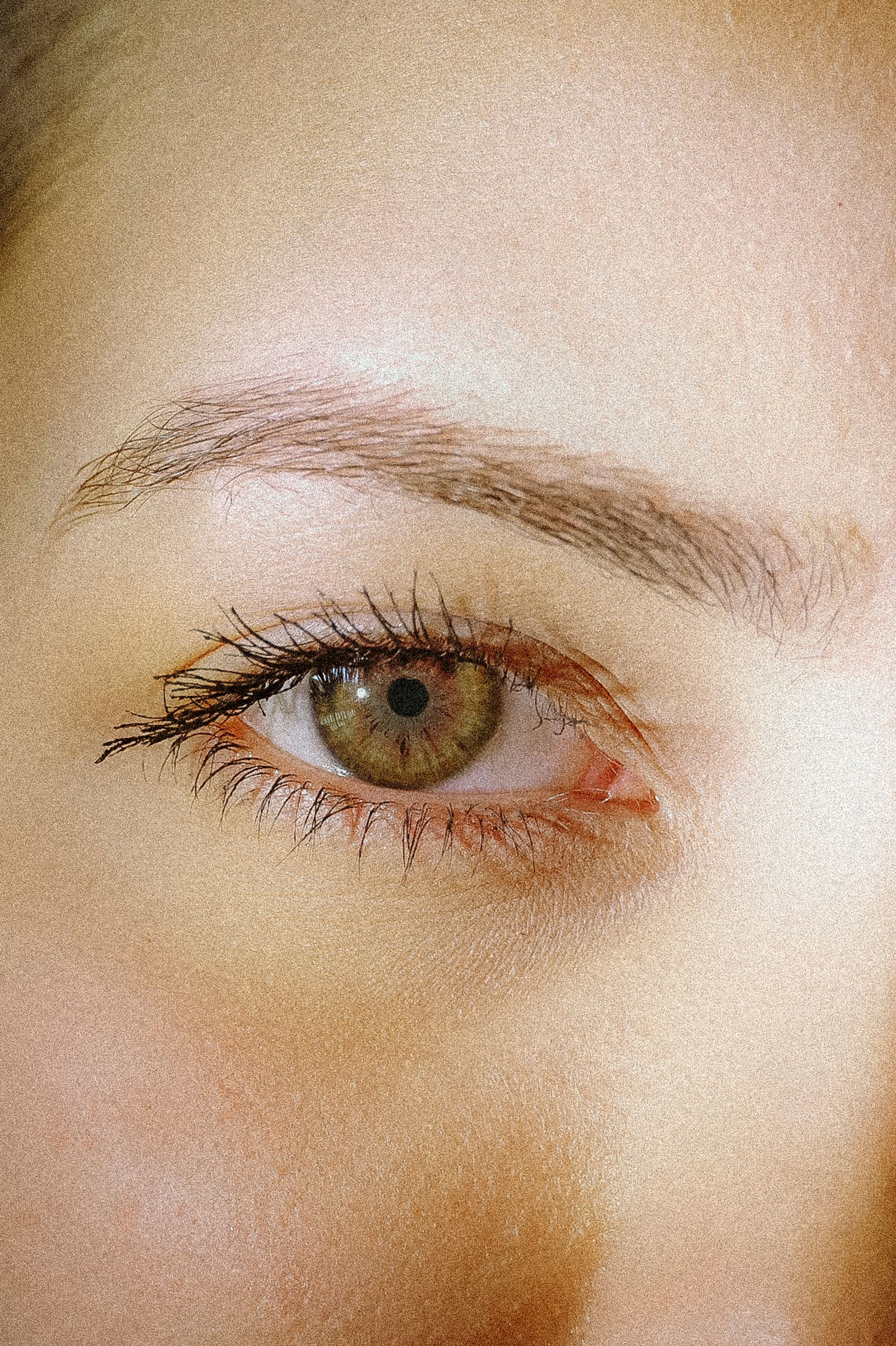 persons eye with blue eyes